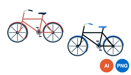 자전거 디자인 일러스트